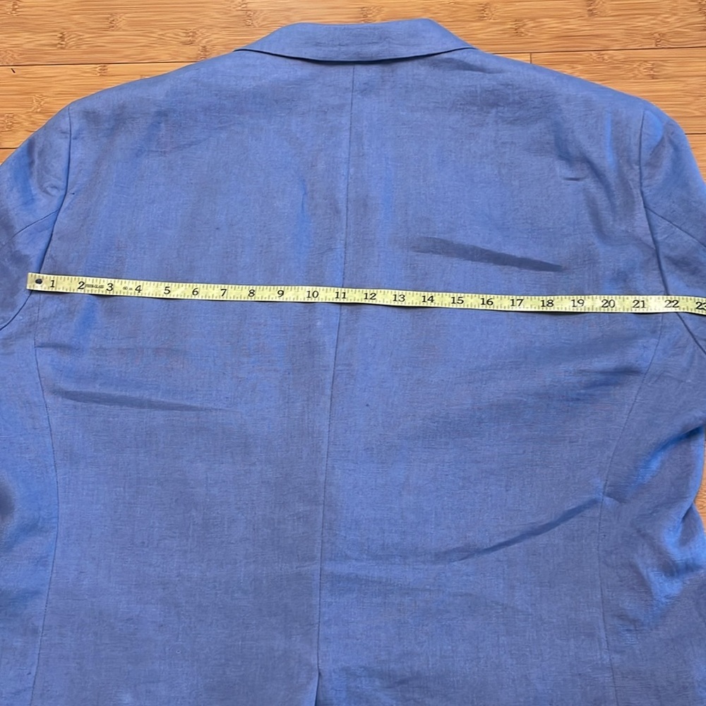 Lauren Ralph Lauren Linen Blazer Sz XL 48R Blue Classic Old Money Single Breast - Picture 15 of 15